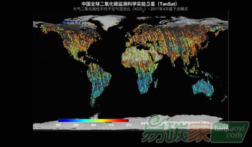 中國碳衛(wèi)星獲得首張二氧化碳分布圖